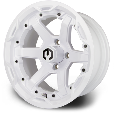 MODZ® Gladiator Glossy White 14" Golf Cart Wheel