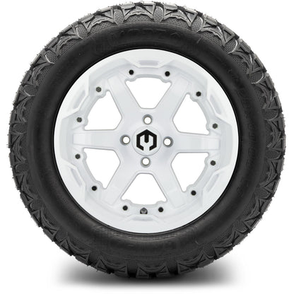 MODZ® 14" Gladiator Glossy White Wheels & Off-Road Tires Combo