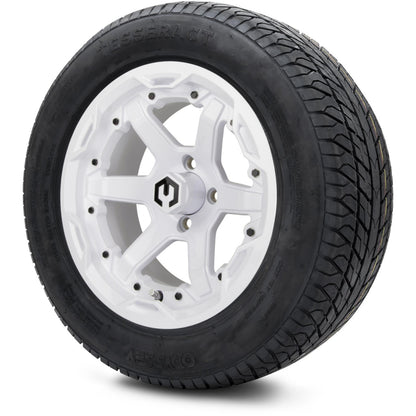 MODZ® 14" Gladiator Glossy White Wheels and Street Tires Combo