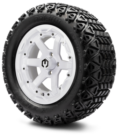 MODZ® 14" Gladiator Glossy White Wheels & Off-Road Tires Combo