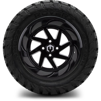 MODZ® 14" Fury Glossy Black with Ball Mill Wheels & Off-Road Tires Combo