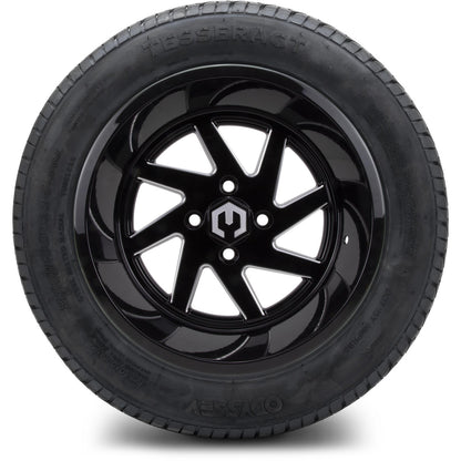 MODZ® 14" Fury Glossy Black with Ball Mill Wheels & Street Tires Combo
