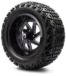 MODZ® 14" Fury Glossy Black with Ball Mill Wheels & Off-Road Tires Combo