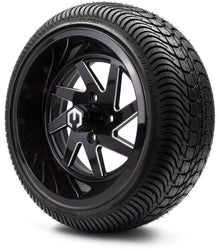 MODZ® 14" Fury Glossy Black with Ball Mill Wheels & Street Tires Combo