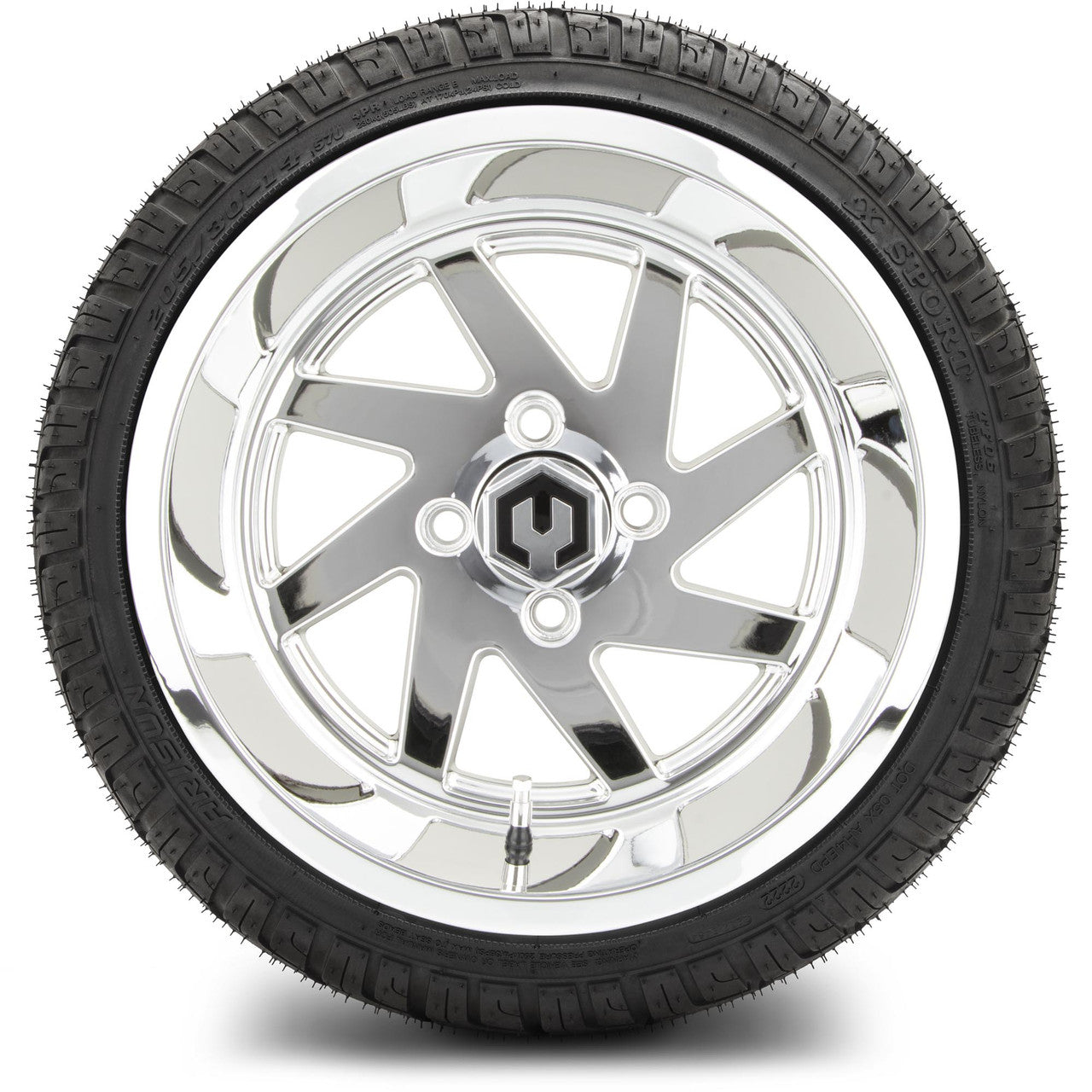 MODZ® 14" Fury Chrome Wheels & Street Tires Combo