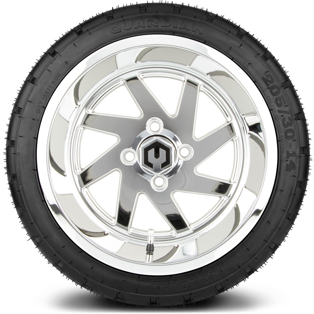 MODZ® 14" Fury Chrome Wheels & Street Tires Combo