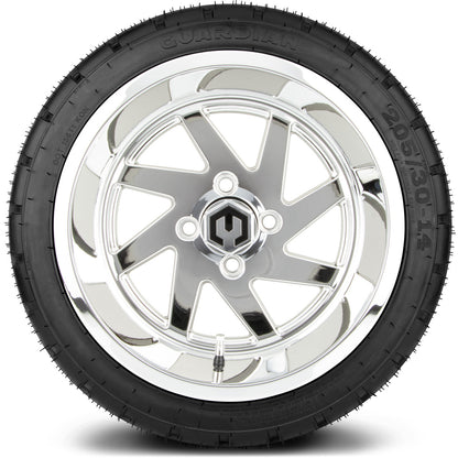 MODZ® 14" Fury Chrome Wheels & Street Tires Combo