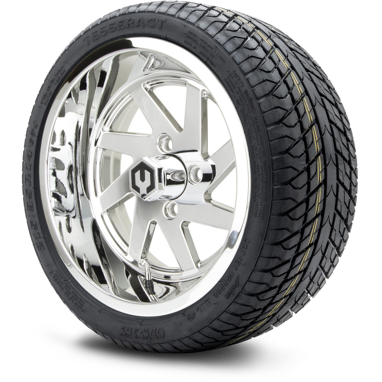 MODZ® 14" Fury Chrome Wheels & Street Tires Combo