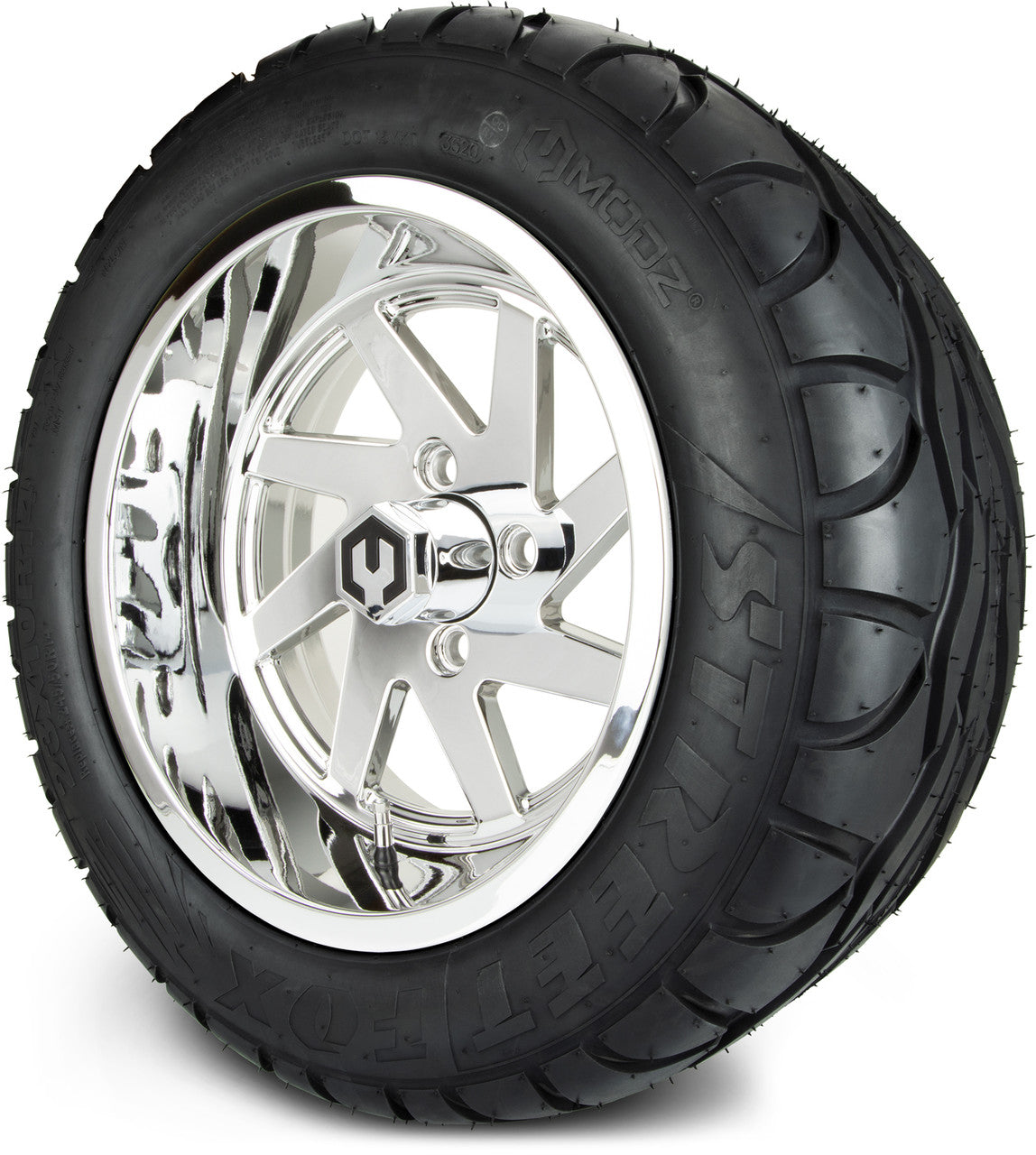 MODZ® 14" Fury Chrome Wheels & Street Tires Combo
