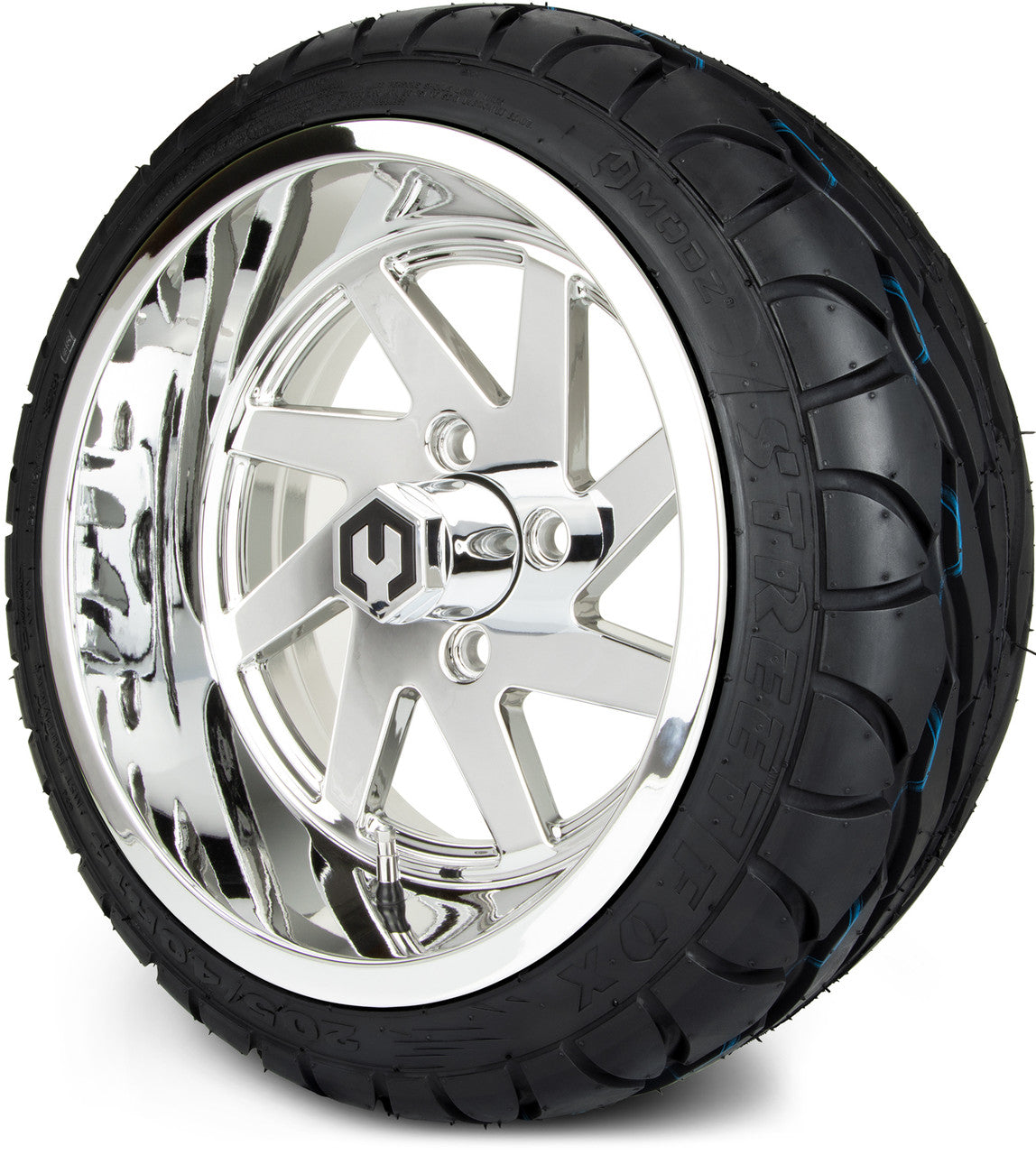 MODZ® 14" Fury Chrome Wheels & Street Tires Combo