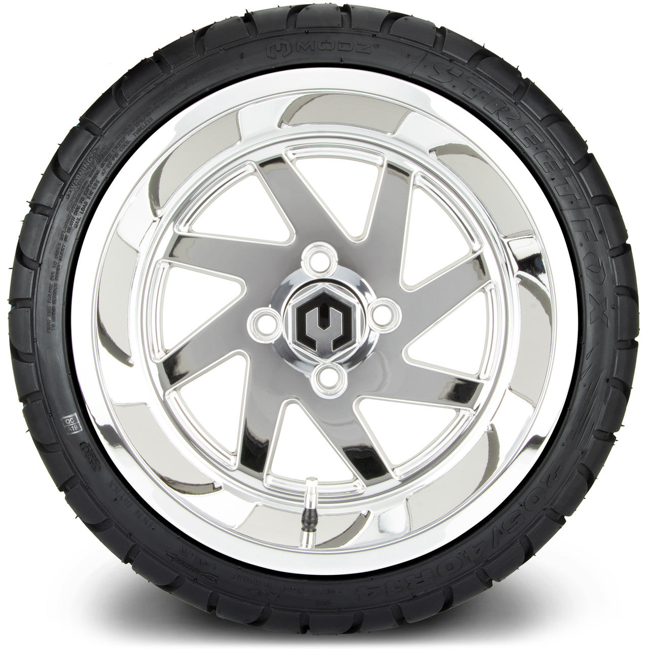 MODZ® 14" Fury Chrome Wheels & Street Tires Combo