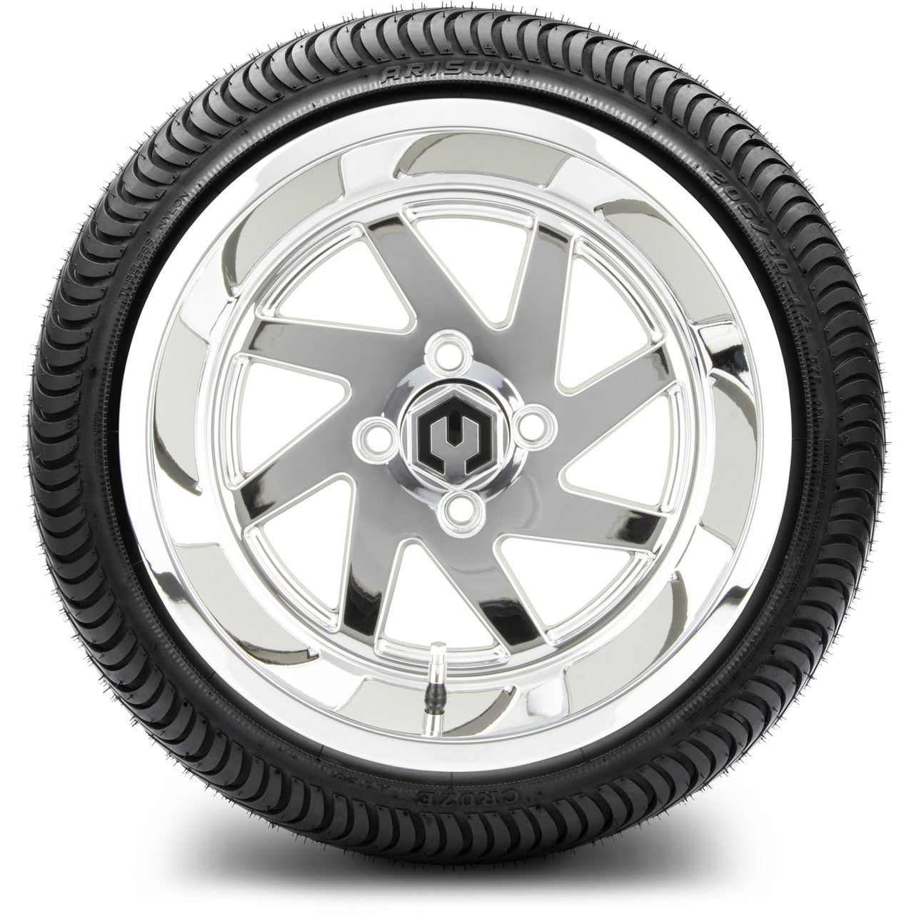 MODZ® 14" Fury Chrome Wheels & Street Tires Combo