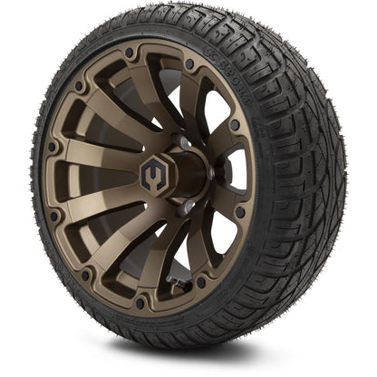 MODZ® 14" Bomber Matte Bronze Wheels & Street Tires Combo