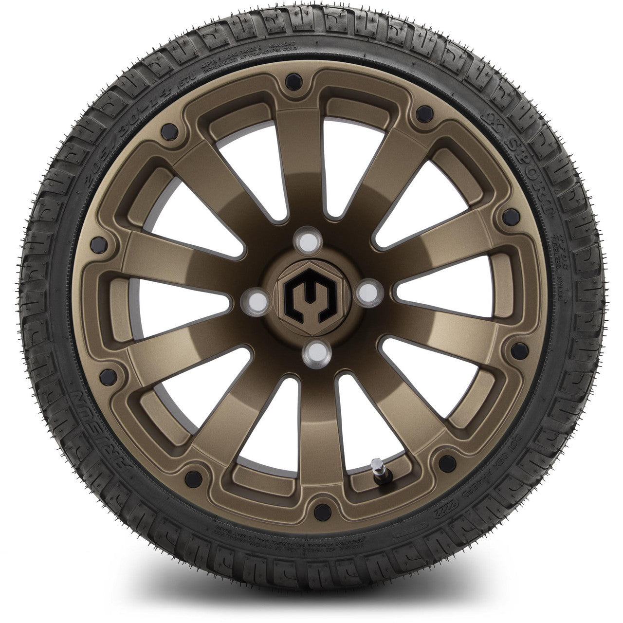 MODZ® 14" Bomber Matte Bronze Wheels & Street Tires Combo