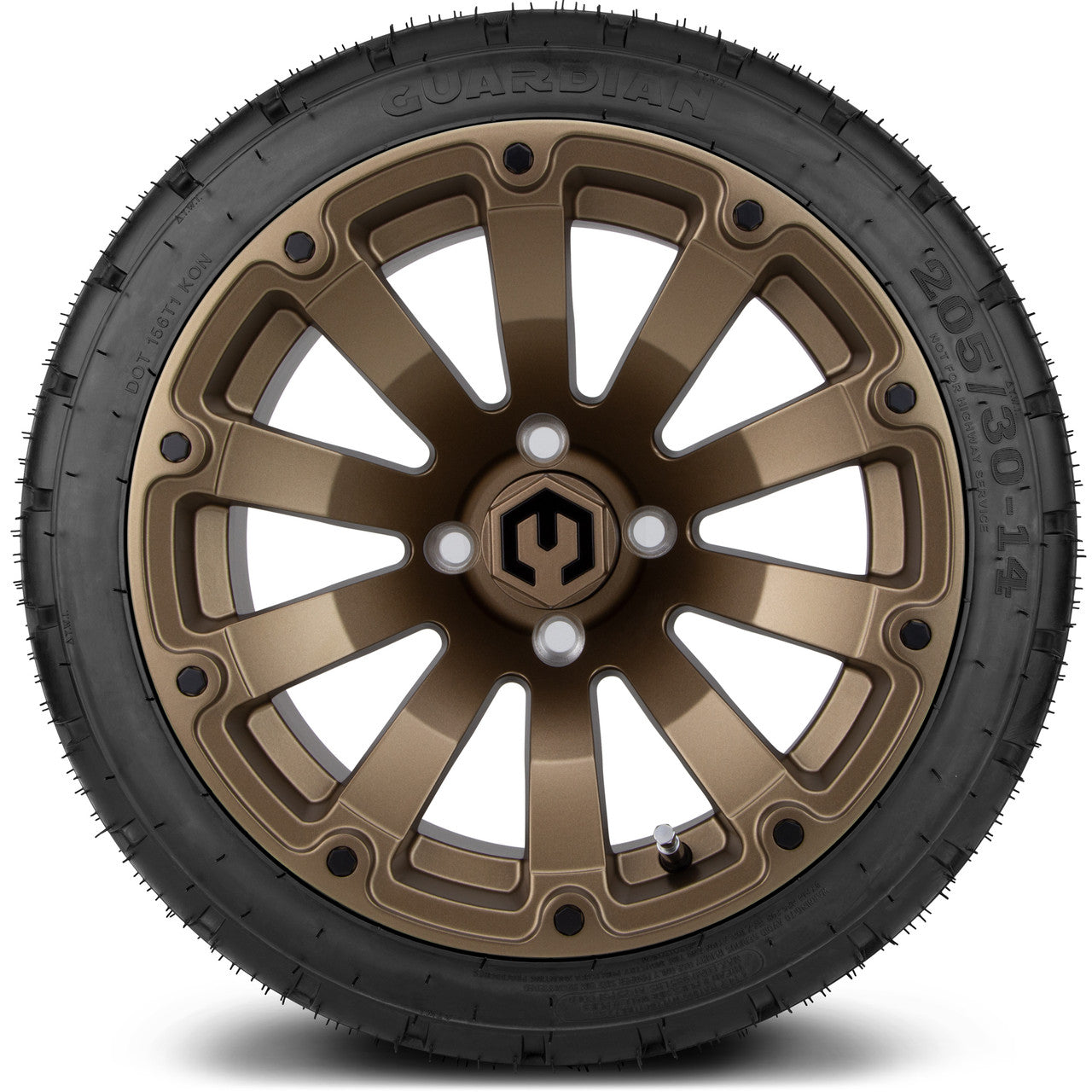 MODZ® 14" Bomber Matte Bronze Wheels & Street Tires Combo