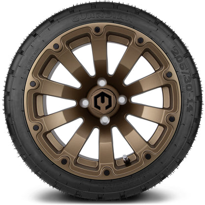 MODZ® 14" Bomber Matte Bronze Wheels & Street Tires Combo