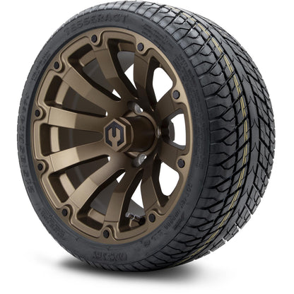 MODZ® 14" Bomber Matte Bronze Wheels & Street Tires Combo