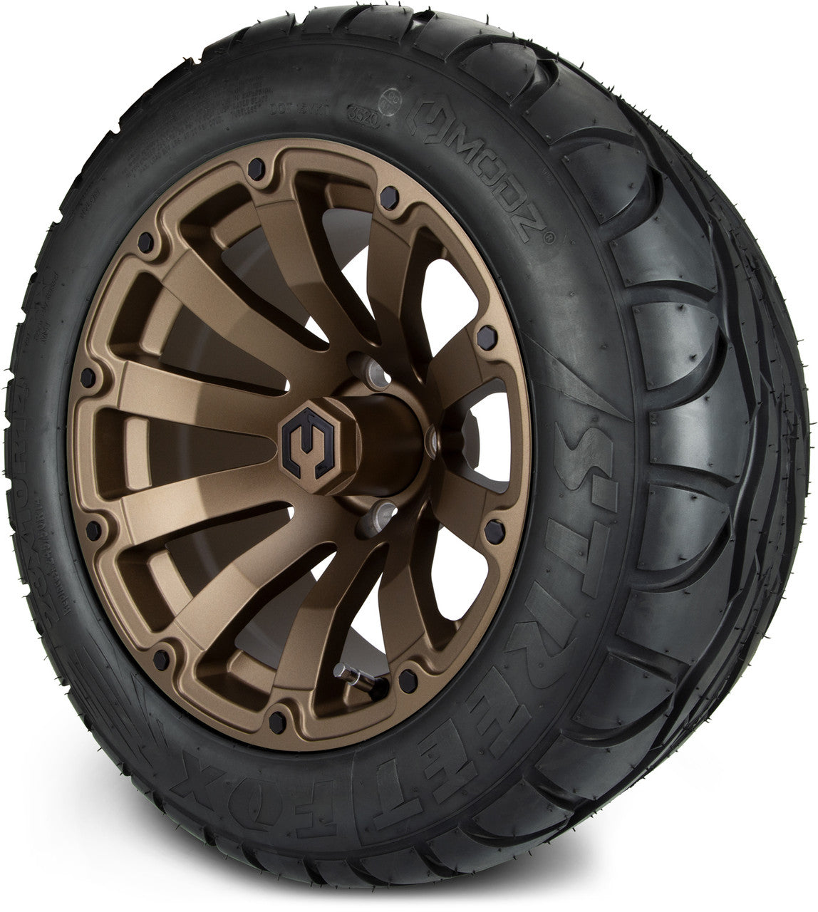 MODZ® 14" Bomber Matte Bronze Wheels & Street Tires Combo