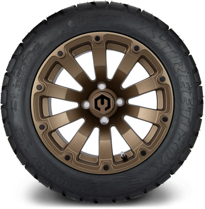 MODZ® 14" Bomber Matte Bronze Wheels & Street Tires Combo