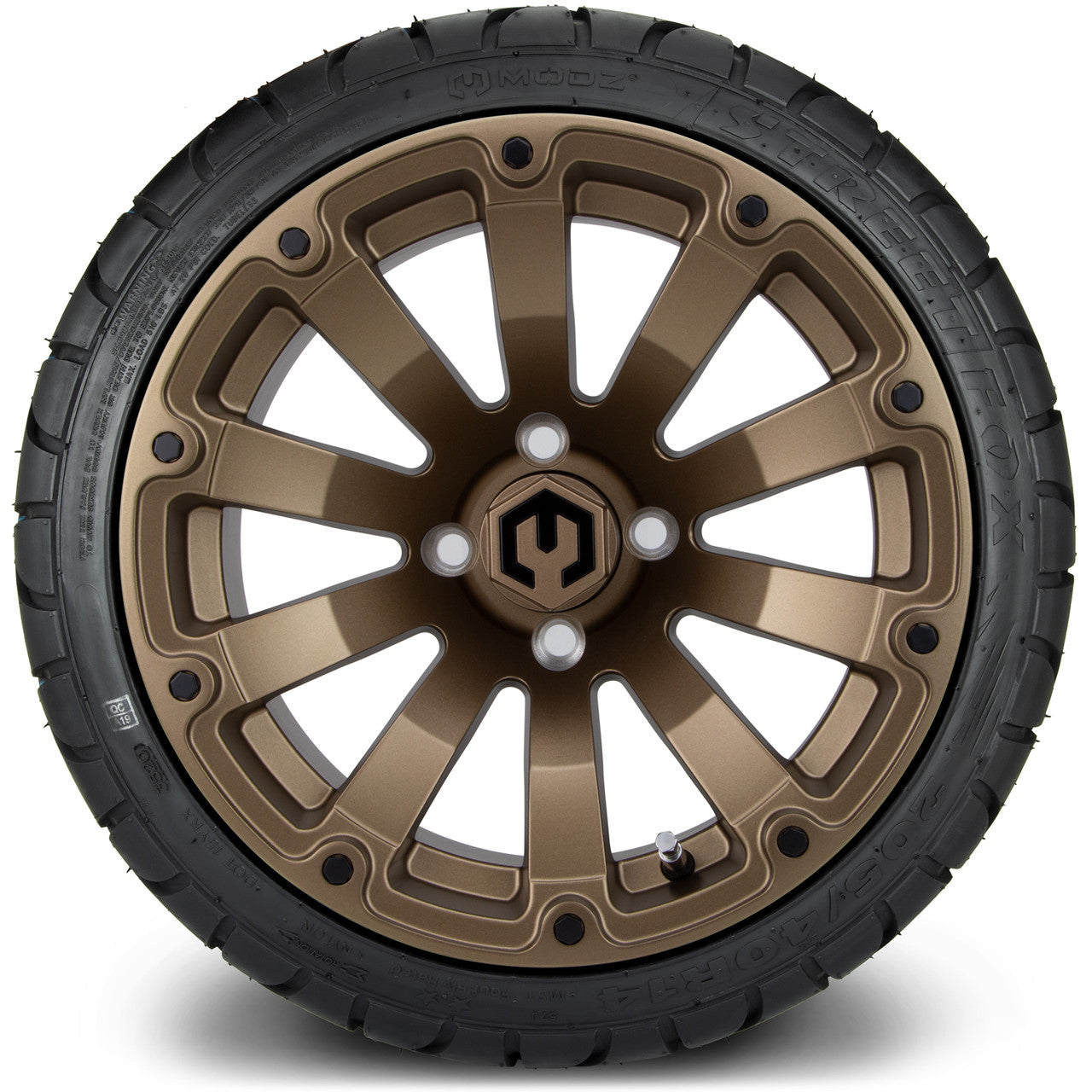 MODZ® 14" Bomber Matte Bronze Wheels & Street Tires Combo