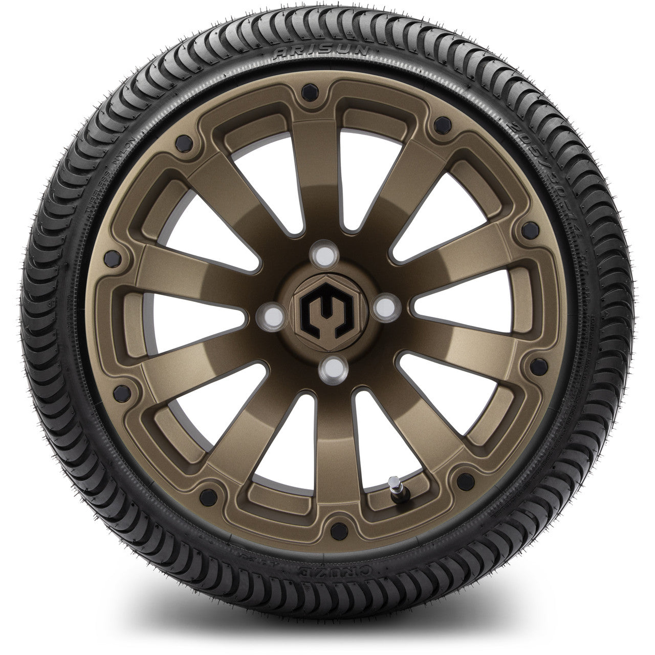 MODZ® 14" Bomber Matte Bronze Wheels & Street Tires Combo