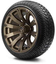 MODZ® 14" Bomber Matte Bronze Wheels & Street Tires Combo
