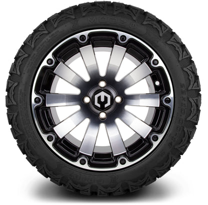 MODZ® 14" Bomber Machined Black Wheels & Off-Road Tires Combo