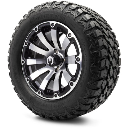MODZ® 14" Bomber Machined Black Wheels & Off-Road Tires Combo