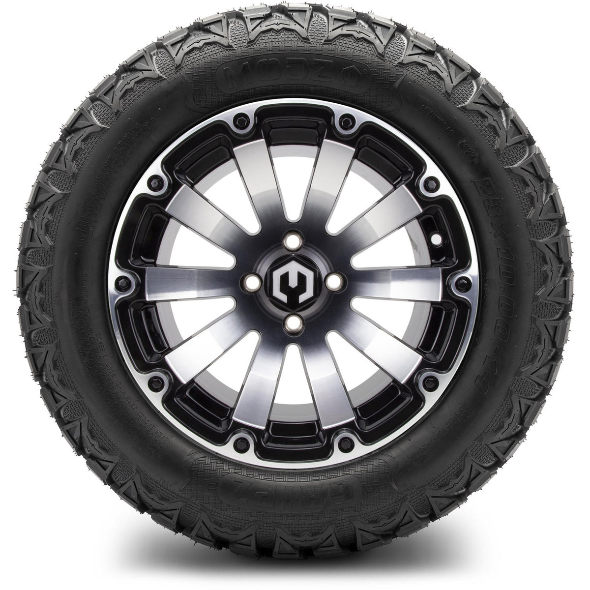 MODZ® 14" Bomber Machined Black Wheels & Off-Road Tires Combo