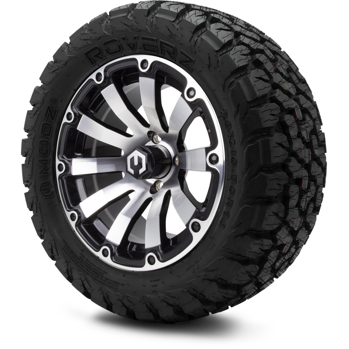 MODZ® 14" Bomber Machined Black Wheels & Off-Road Tires Combo