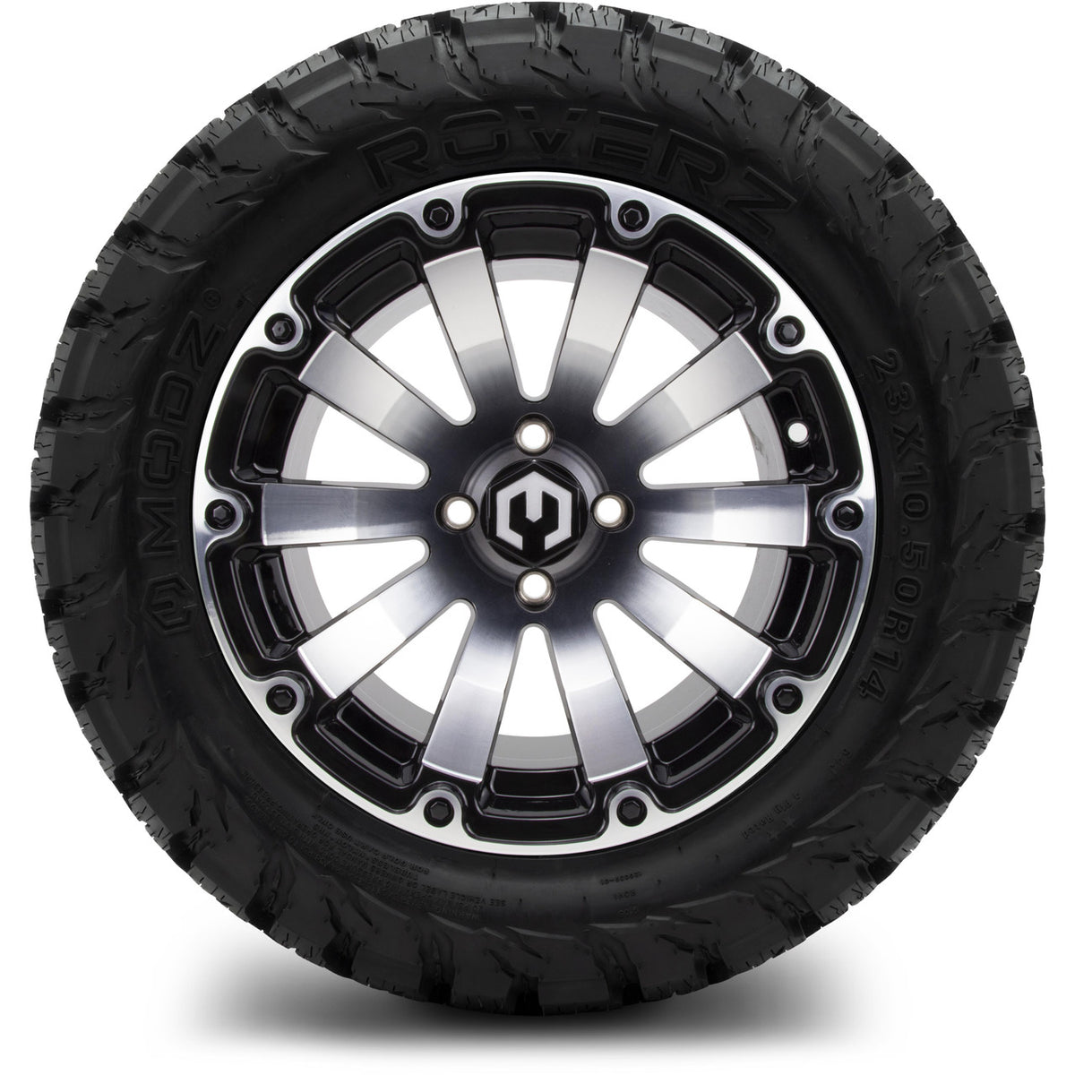 MODZ® 14" Bomber Machined Black Wheels & Off-Road Tires Combo