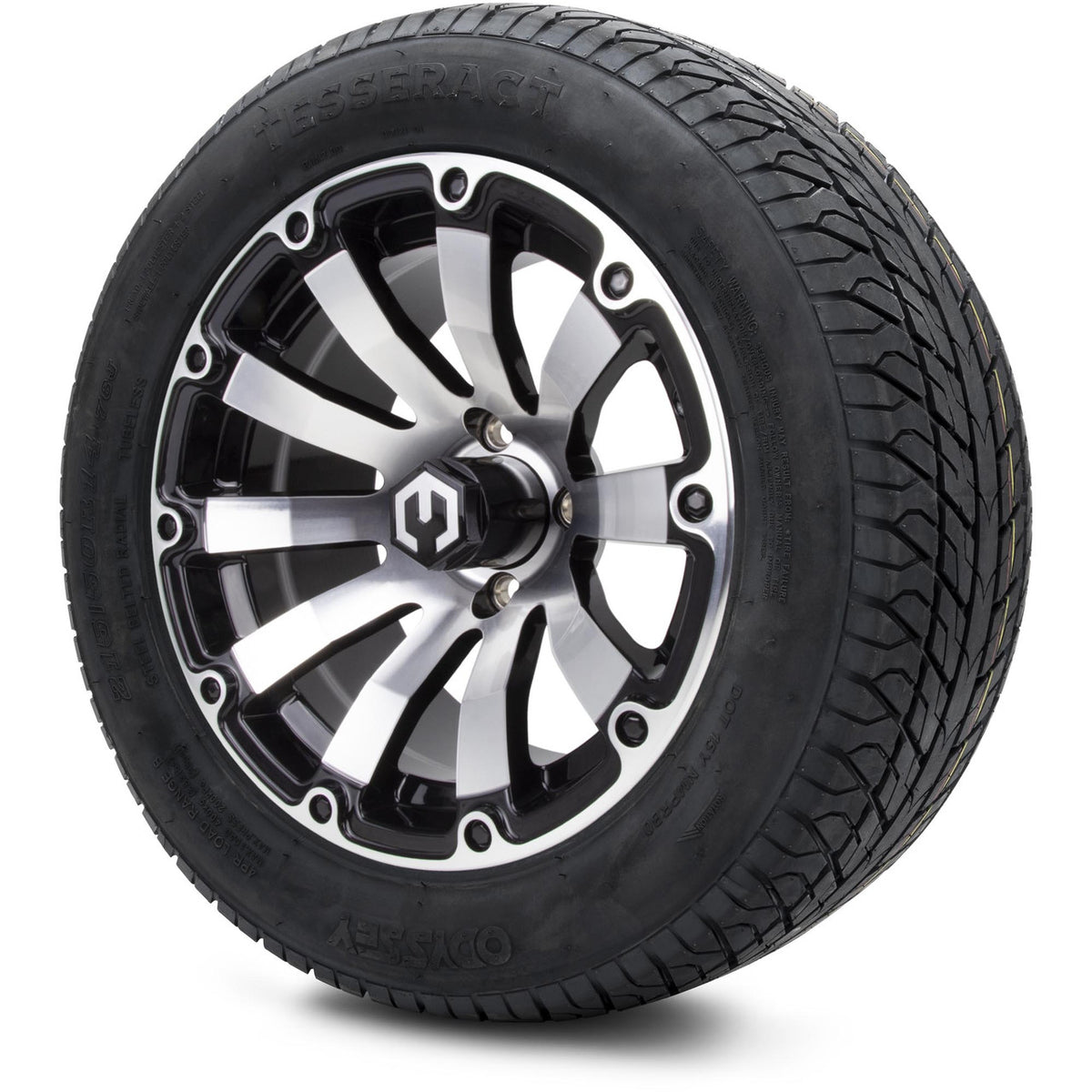 MODZ® 14" Bomber Machined Black Wheels & Street Tires Combo