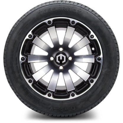 MODZ® 14" Bomber Machined Black Wheels & Street Tires Combo