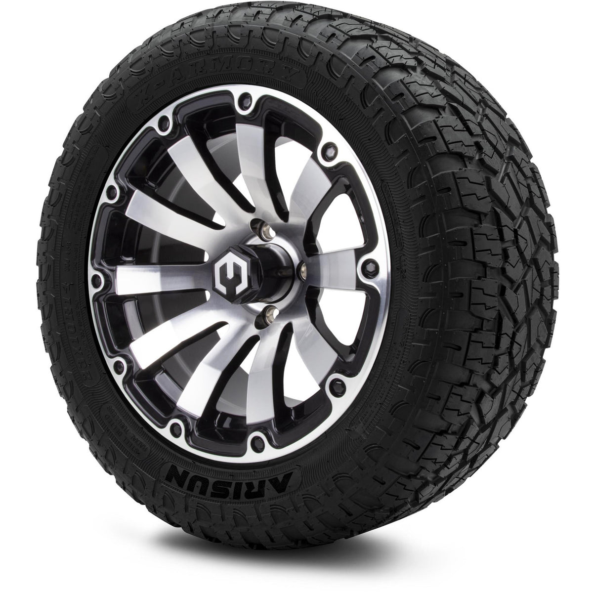 MODZ® 14" Bomber Machined Black Wheels & Off-Road Tires Combo
