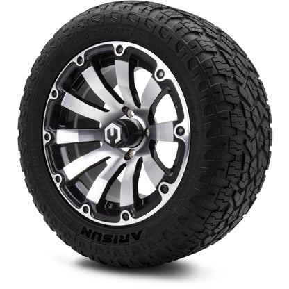 MODZ® 14" Bomber Machined Black Wheels & Off-Road Tires Combo