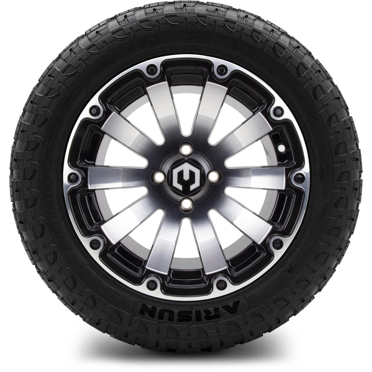 MODZ® 14" Bomber Machined Black Wheels & Off-Road Tires Combo