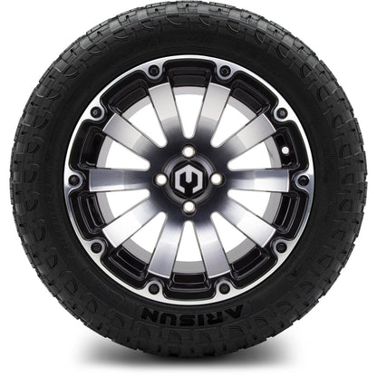 MODZ® 14" Bomber Machined Black Wheels & Off-Road Tires Combo