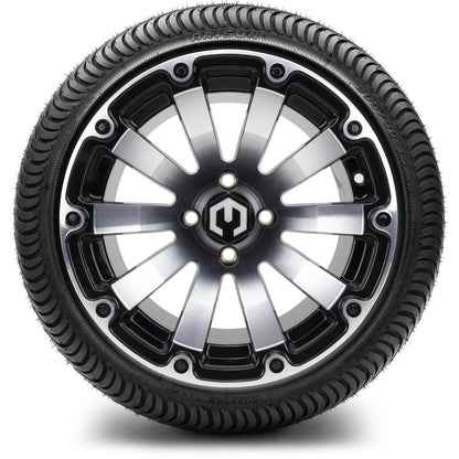 MODZ® 14" Bomber Machined Black Wheels & Street Tires Combo
