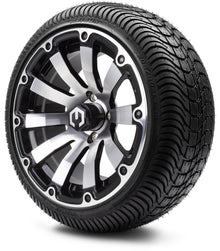 MODZ® 14" Bomber Machined Black Wheels & Street Tires Combo