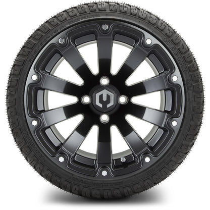 MODZ® 14" Bomber Matte Black Wheels & Street Tires Combo