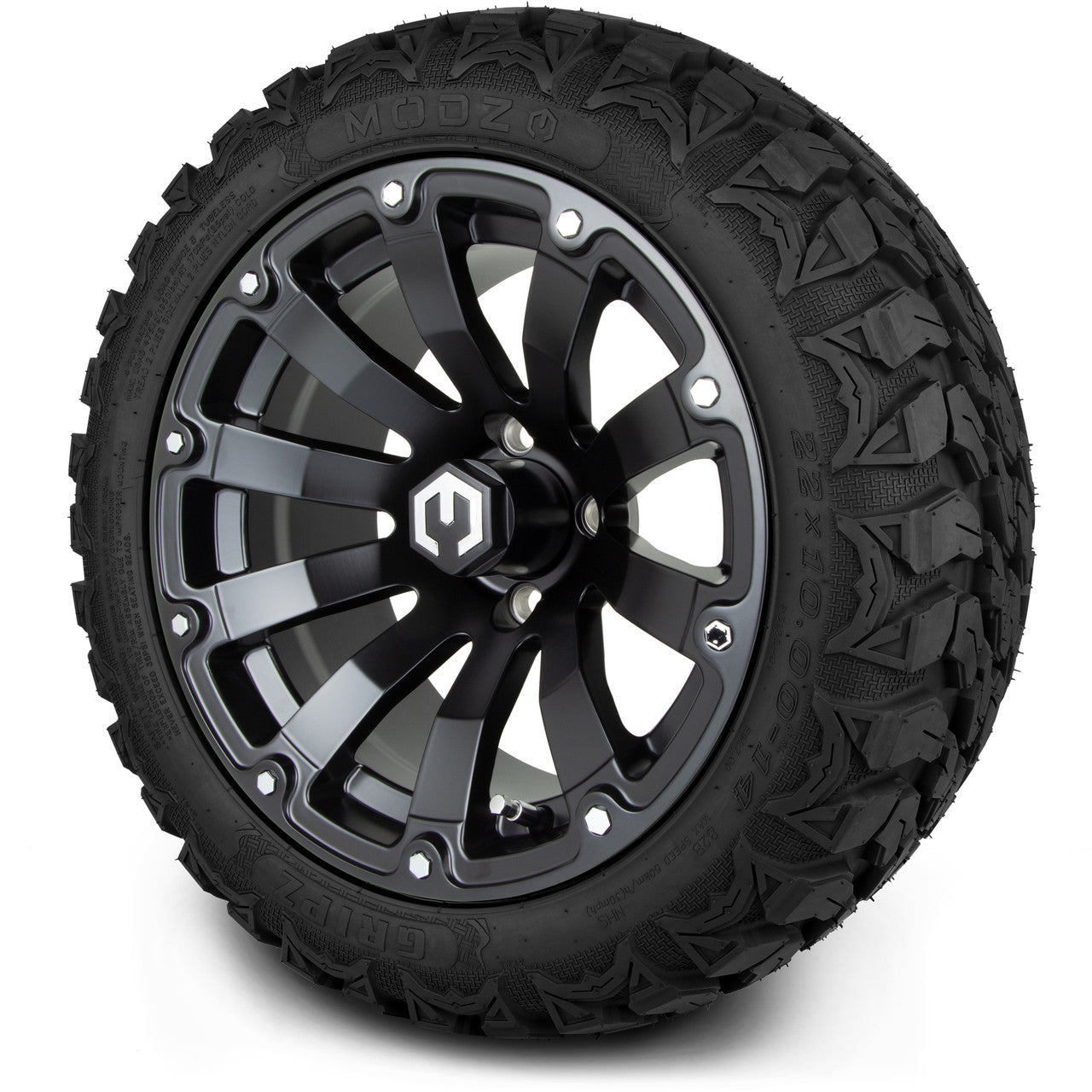 MODZ® 14" Bomber Matte Black Wheels & Off-Road Tires Combo