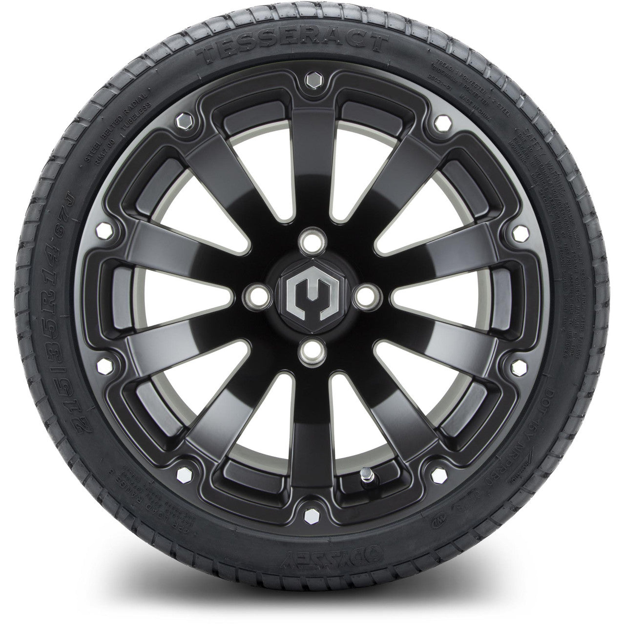 MODZ® 14" Bomber Matte Black Wheels & Street Tires Combo