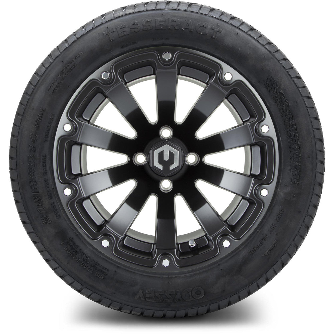 MODZ® 14" Bomber Matte Black Wheels & Street Tires Combo