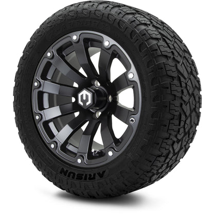 MODZ® 14" Bomber Matte Black Wheels & Off-Road Tires Combo