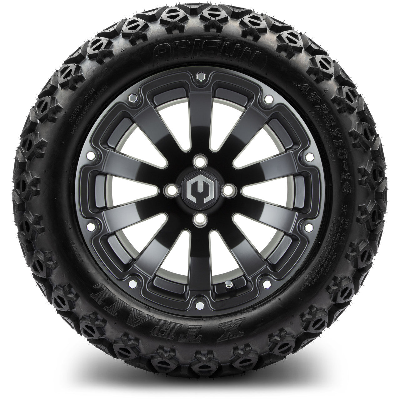 MODZ® 14" Bomber Matte Black Wheels & Off-Road Tires Combo