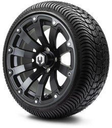 MODZ® 14" Bomber Matte Black Wheels & Street Tires Combo