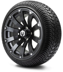 MODZ® 14" Bomber Matte Black Wheels & Street Tires Combo
