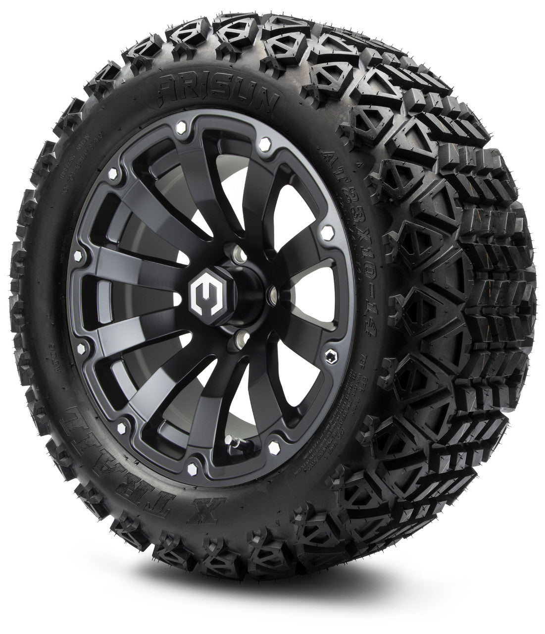 MODZ® 14" Bomber Matte Black Wheels & Off-Road Tires Combo