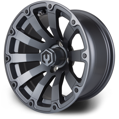 MODZ® Bomber Matte Gunmetal 14" Golf Cart Wheel