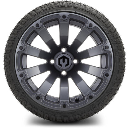 MODZ® 14" Bomber Matte Gunmetal Wheels & Street Tires Combo